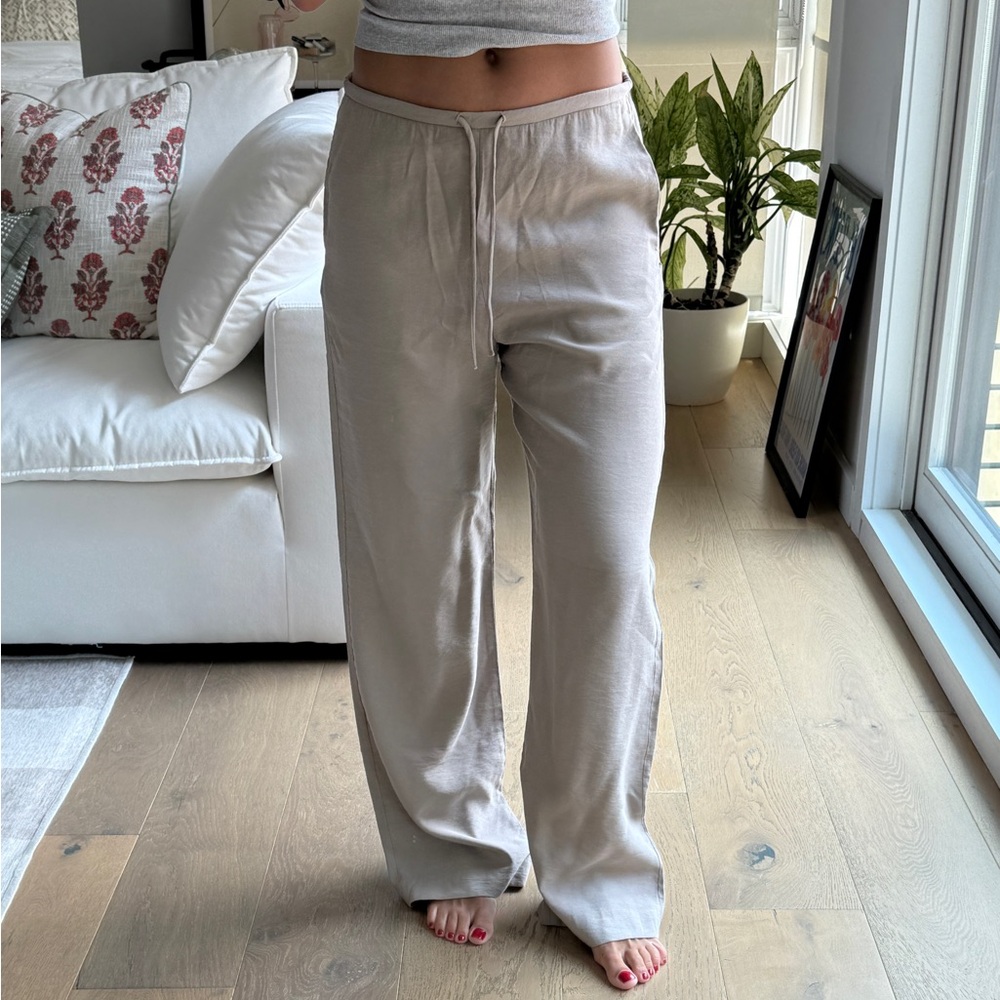 ZARA Wide-Leg linen Pants